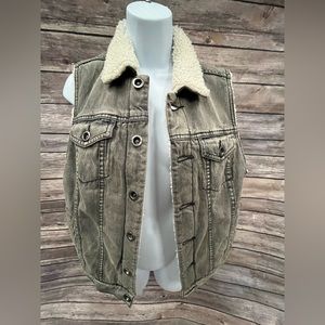 Hurley Denim and Fur lined vest